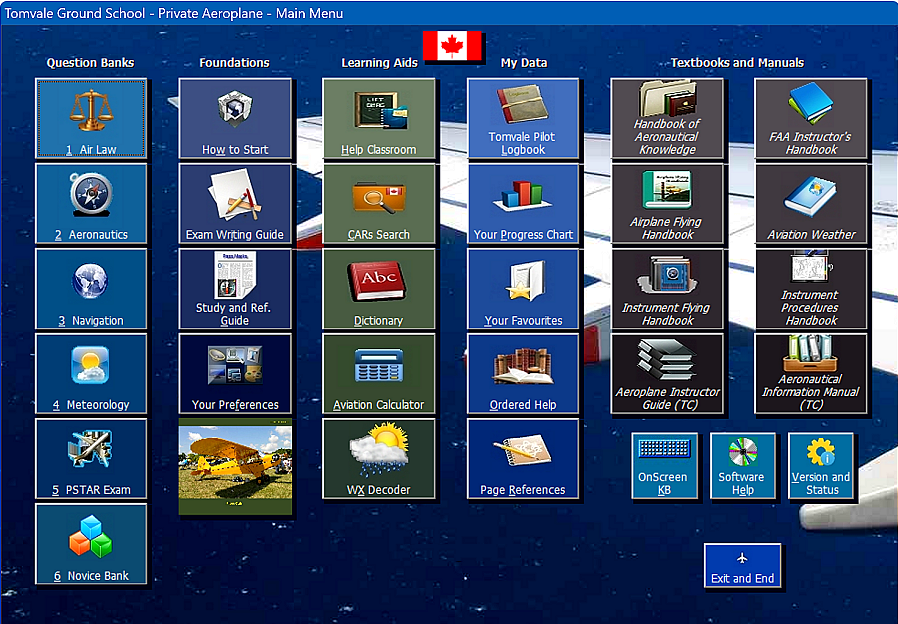 Ground School Main Menu - Click to Enlarge Ground School Main Menu - Click to Enlarge
